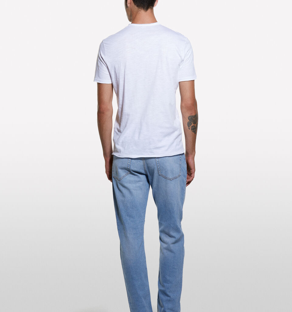 T-shirt Henley blanc - t-shirts à manches courtes pour homme - Blanc | Sisley image number 2